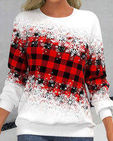 Snöflinga tröja med rutigt tryck